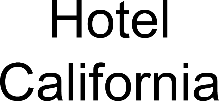 Hotel California backward bootheel