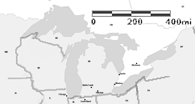 Great Lakes with Kitchener, Hillsdale, and South Bend
